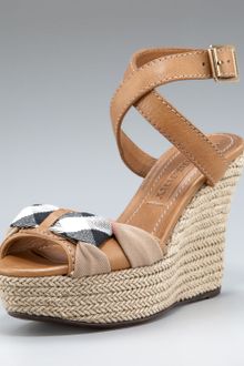 Burberry Espadrille Platform Wedge - Lyst