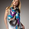 Burberry Geometricprint Modal Scarf in Blue (kngfshr  charcoal) - Lyst