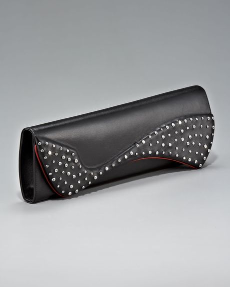 Christian Louboutin Pigalle Crystallized Clutch in Black (black crystal) - Lyst