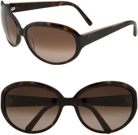 David Yurman Cabled Oval Frame Sunglasses in Brown ...