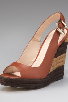 Fendi Slingback Espadrille Wedge - Lyst