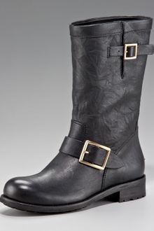 Jimmy Choo Biker Buckled Motorcycle Boot - Lyst
