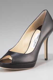 Jimmy Choo Luna Peep-toe Platform Pump, Black - Lyst