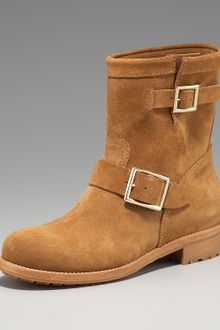 Jimmy Choo Youth Suede Biker Ankle Boot - Lyst