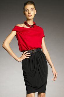 Lanvin Drape-front Skirt - Lyst