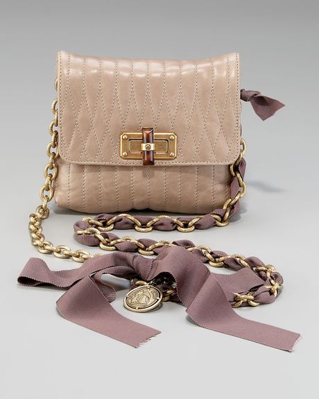 Lanvin Mini Pop Crossbody Bag in Beige (black) - Lyst