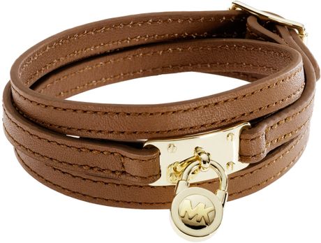 Michael Kors Triplewrap Padlock Bracelet Luggage in Brown (one size) - Lyst
