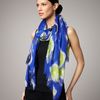 Oscar De La Renta Ikatprinted Scarf in Blue (cblt lme ivy acnt) - Lyst