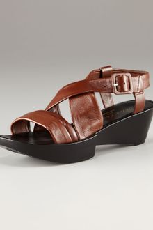Robert Clergerie Malva Crisscross Wedge Sandal - Lyst