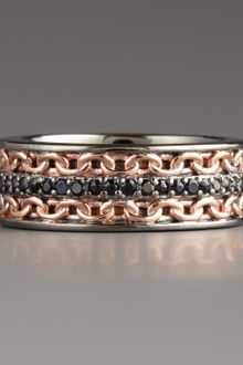 Stephen Webster Black Sapphire Chain Ring - Lyst