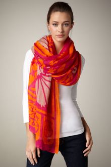 Theodora & Callum Fiji-print Scarf, Fuchsia - Lyst