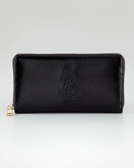Yves Saint Laurent Bdj Zip Continental Wallet in Black - Lyst