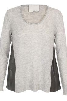 3.1 Phillip Lim Merino Wool Sweater with Silk Inserts - Lyst