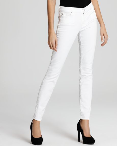 7 For All Mankind Jeans The Skinny Jeans in Clean White in White (clean white) - Lyst
