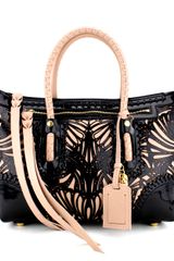 Alexander McQueen Black Patent Leather Small Shopper