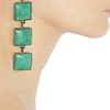 Aurelie Bidermann Cherokee Goldplated Turquoise Clip Earrings in Green (gold) - Lyst