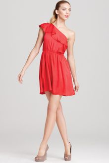 BCBGeneration Dress One Shoulder Ruffle - Lyst