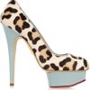 Charlotte Olympia Polly Calf Hair and Leather Pumps in Beige (leopard) - Lyst
