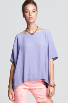 Diane Von Furstenberg Top New Hanky Kimono Crepe - Lyst