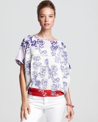 Diane Von Furstenberg Top Landy Striped - Lyst