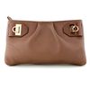 Ferragamo Tobacco Ceylon Leather Clutch in Brown (tobacco) - Lyst