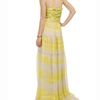 Giambattista Valli Exclusive Pattern Striped Silk Bustier Dress in Yellow (yellow multi) - Lyst
