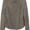 Helmut Lang Wither Draped Leather Jacket in Gray - Lyst