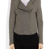 Helmut Lang Wither Draped Leather Jacket in Gray - Lyst