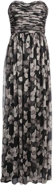 Jason Wu Floral Printed Silk Chiffon Bustier Gown in Black (black grey) - Lyst
