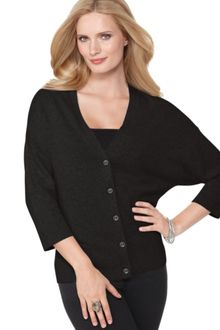 Jones New York Three Quarter Dolman Sleeve Cashmere Cardigan - Lyst