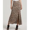 Karen Kane Leopard Print Long Skirt in Brown - Lyst