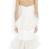 Marchesa Ruffled Silkcrepe Strapless Dress in White - Lyst