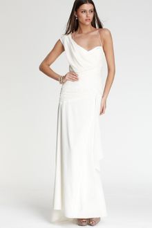 Nicole Miller One Shoulder Silk Gown - Lyst