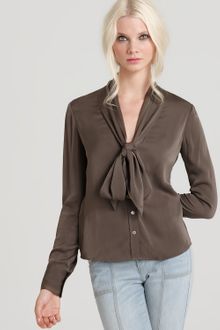 Rachel Zoe Blouse Natalie Plunge Tie Collar - Lyst