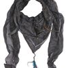 Roberto Cavalli Feather Point Silk Georgette Scarf in Blue (midnight) - Lyst