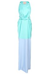 Roksanda Ilincic Two Tone Stretch Silk Dress with Open Back