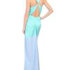 Roksanda Ilincic Two Tone Stretch Silk Dress with Open Back in Blue - Lyst