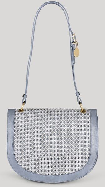 Stella Mccartney Dove Grey Braided Faux Vachettashoulder Bag in Gray (dove grey) - Lyst
