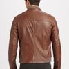 Armani Leather Blouson Jacket in Brown for Men - Lyst