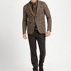 Armani Woolcotton Blazer in Brown for Men - Lyst
