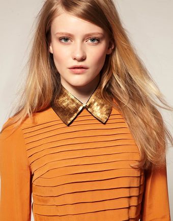  Asos Gold Sequin Collar 