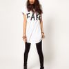 Asos Collection Asos Tshirt with Fake Sticker in White - Lyst
