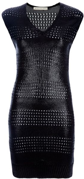 Balenciaga Perforated Dress in Black - Lyst