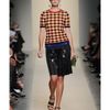Bottega Veneta Aline Twill Skirt with Plissé Stripes in Blue (black navy) - Lyst