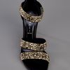 Casadei Stud Embellished Sandal in Black - Lyst