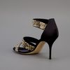 Casadei Stud Embellished Sandal in Black - Lyst