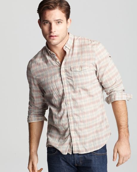 Converse Black Canvas Multi Plaid Sport Shirt Slim Fit Button Collar in Beige for Men (moonbeam plaid) - Lyst