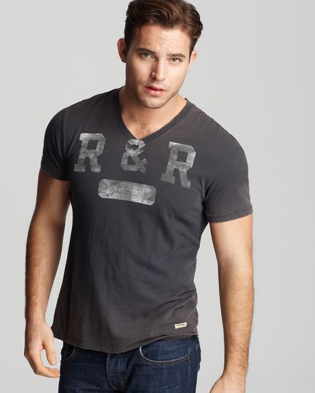 Converse Black Canvas Short Sleeve Printed V Neck Tee in Gray for Men (phantom) - Lyst