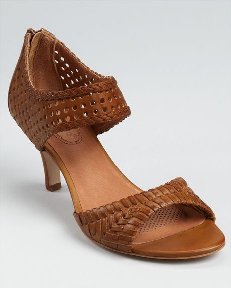 Corso Como Sandals Carnaby Perforated Mid Heel in Brown (black) | Lyst