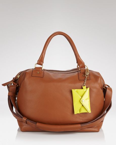 Diane Von Furstenberg Drew East West Leather Satchel in Brown (luggage) - Lyst